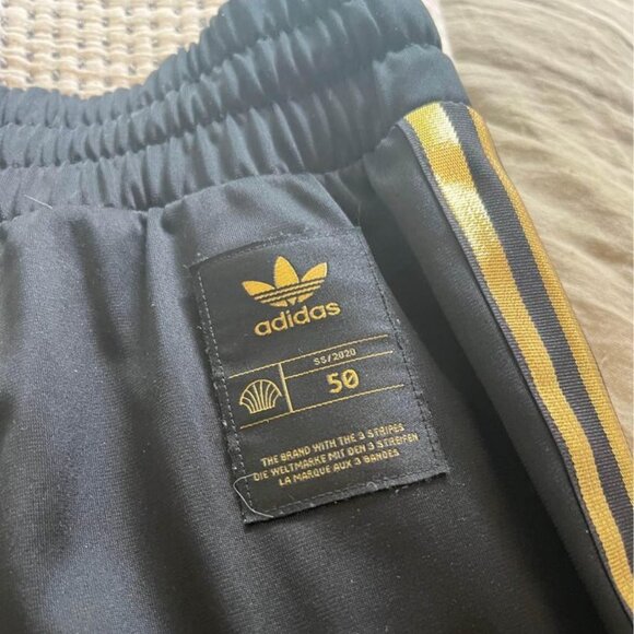 Gold/Black Adidas Track Pants - Picture 3 of 3